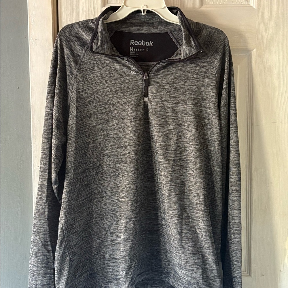 Reebok Black and Gray Zip-Up Jacket